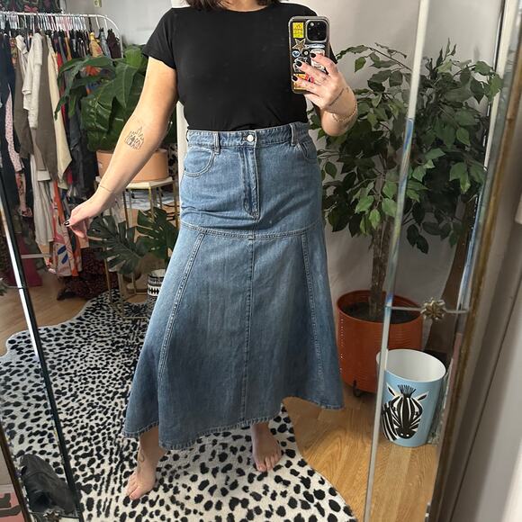 NWT Anthropologie Mare Mare denim midi skirt - Picture 6 of 7